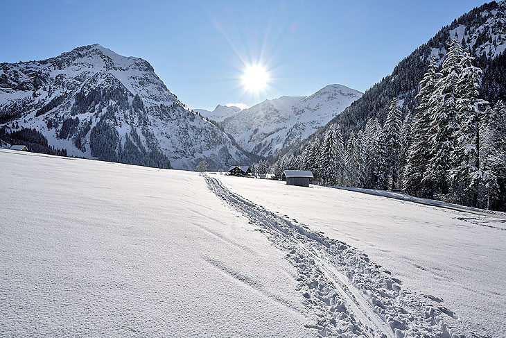 Winterstimmung abseits vom Trubel im idyllischen Tannheimer Tal (©Foto: Tannheimer Tal)